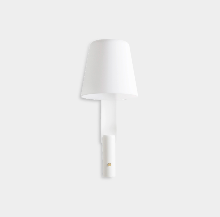 Nado satin nickel LED wall light & reading spotlight with opal shade ID 9343
