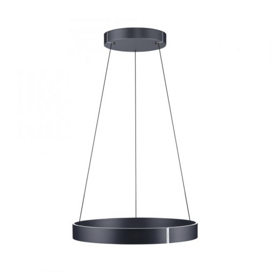 Eclip 70cm Satin Dark Grey Height Adjustable LED Up+Downlight Ring - ID 13676