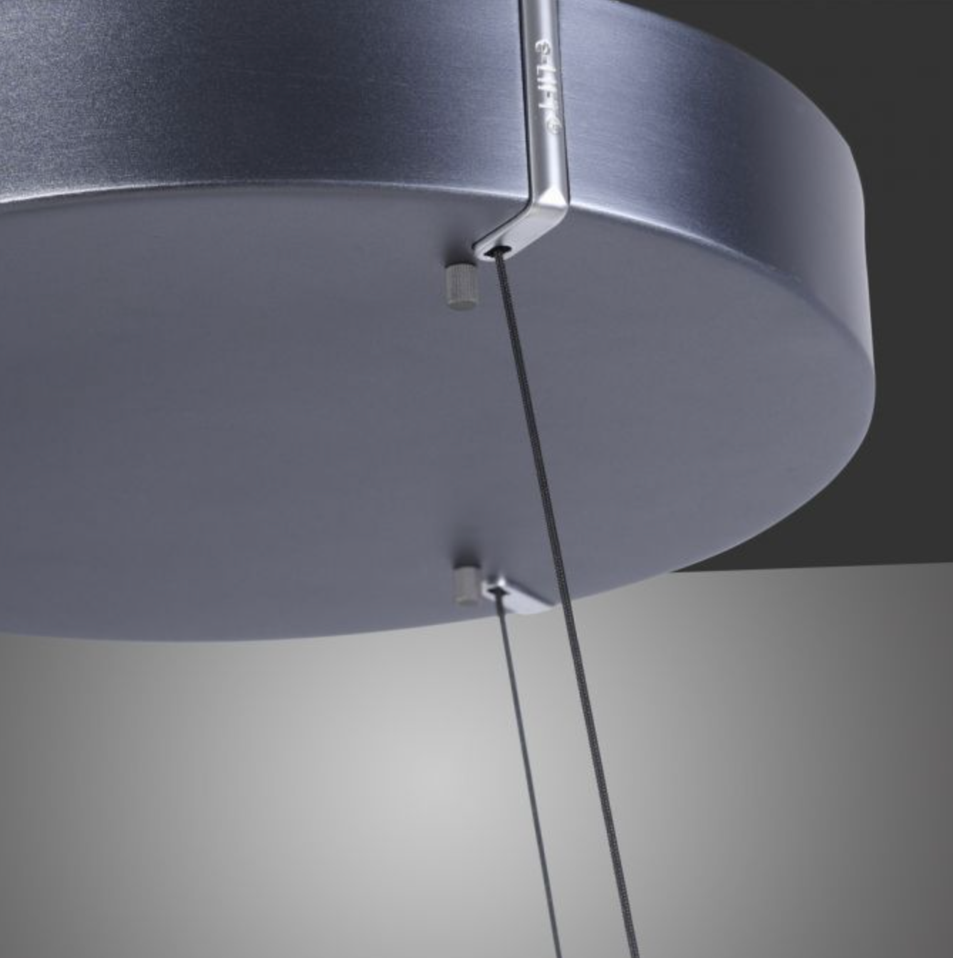 Eclip 70cm Satin Dark Grey Height Adjustable LED Up+Downlight Ring