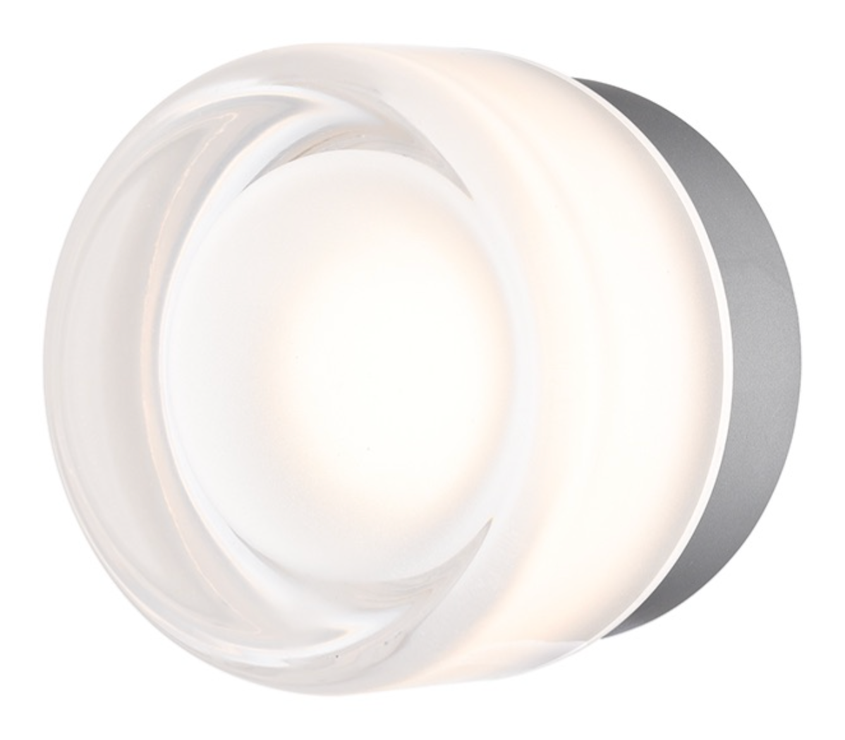Rouel Opal Glass & Grey LED Wall or Ceiling Light - ID 13739