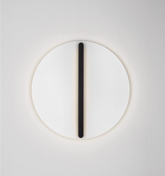 NL Nilu Sand Black & White Disc Wall Light Large - ID 13799