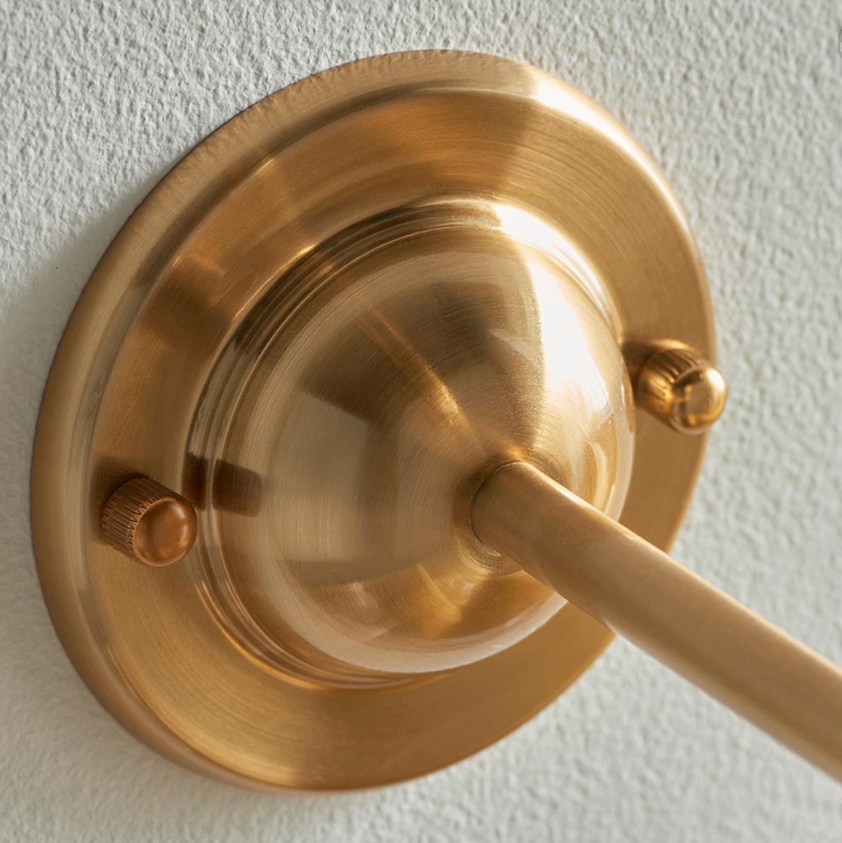 Brushed Aged Brass Wall Light with Tapered Red, Green Or Grey Shade - ID 13939