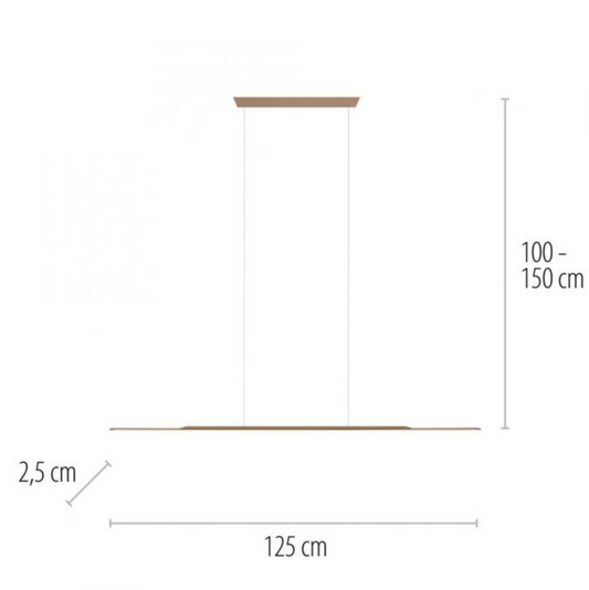 SureFlat 125 Height Adjustable Pendant Light Satin Bronze - ID 13943