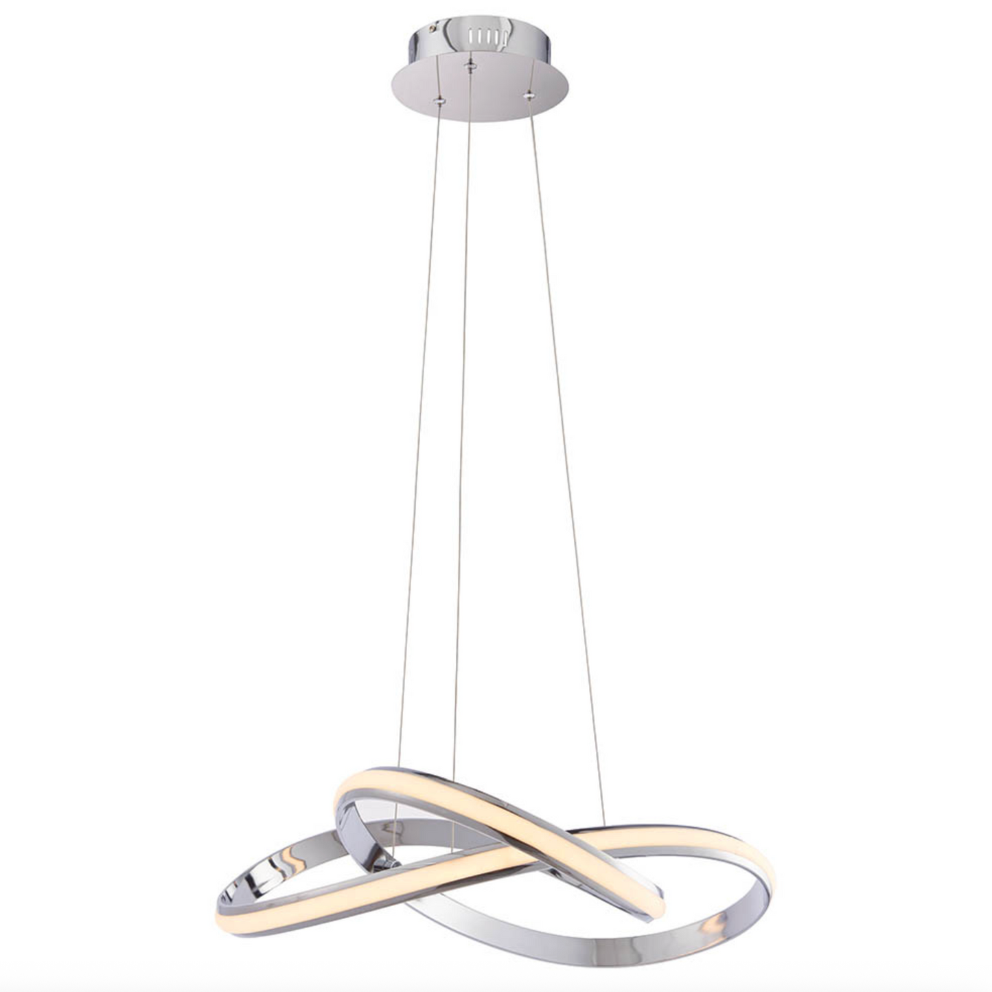 MBL Ari polished chrome curved LED pendant - ID 14093