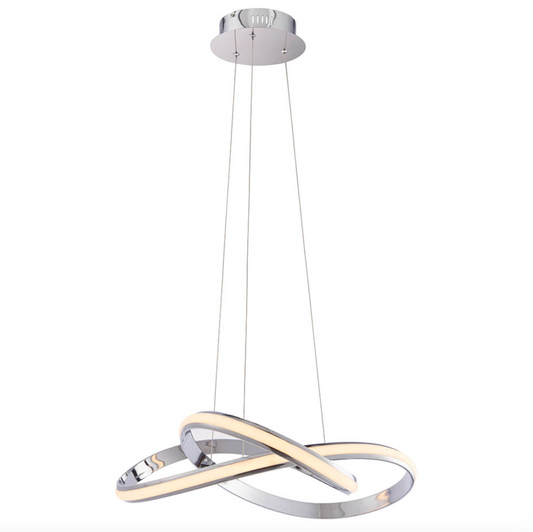 MBL Ari polished chrome curved LED pendant - ID 14093