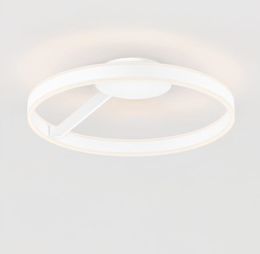 BIA Sandy White Dual LED Medium 60cm Ring Semi-Flush - ID 14417