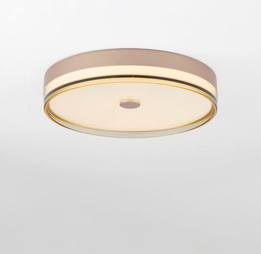 NL Helio Champagne Gold & Smoked Semi Flush Ceiling Light 50cm - ID 14487