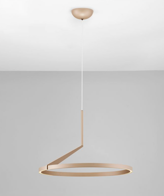 NL TILEA Brushed Mocha Ring Pendant Up & Down Light 60cm - ID 14516
