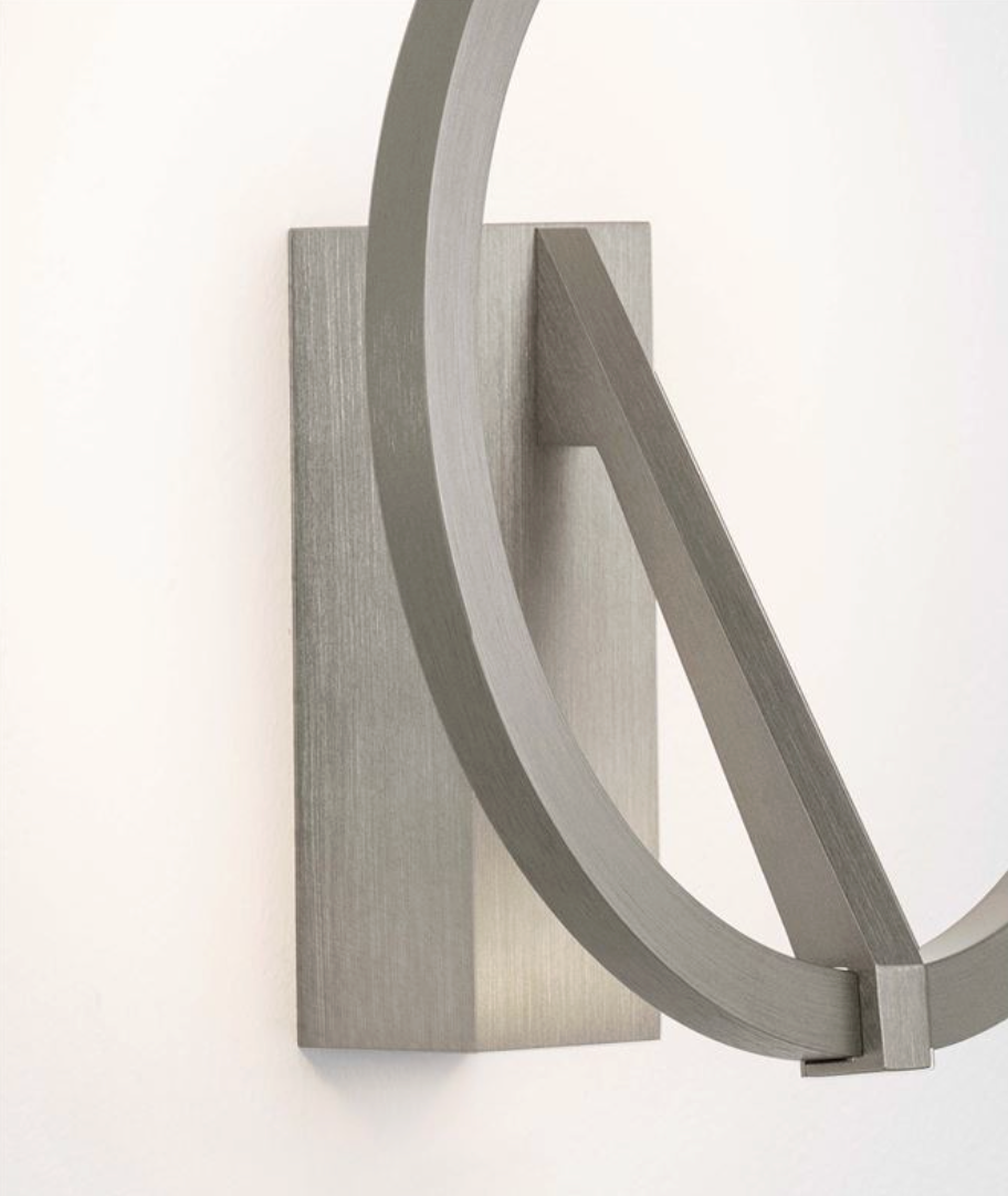 NL TILEA Brushed Nickel Ring Wall Light - ID 14519