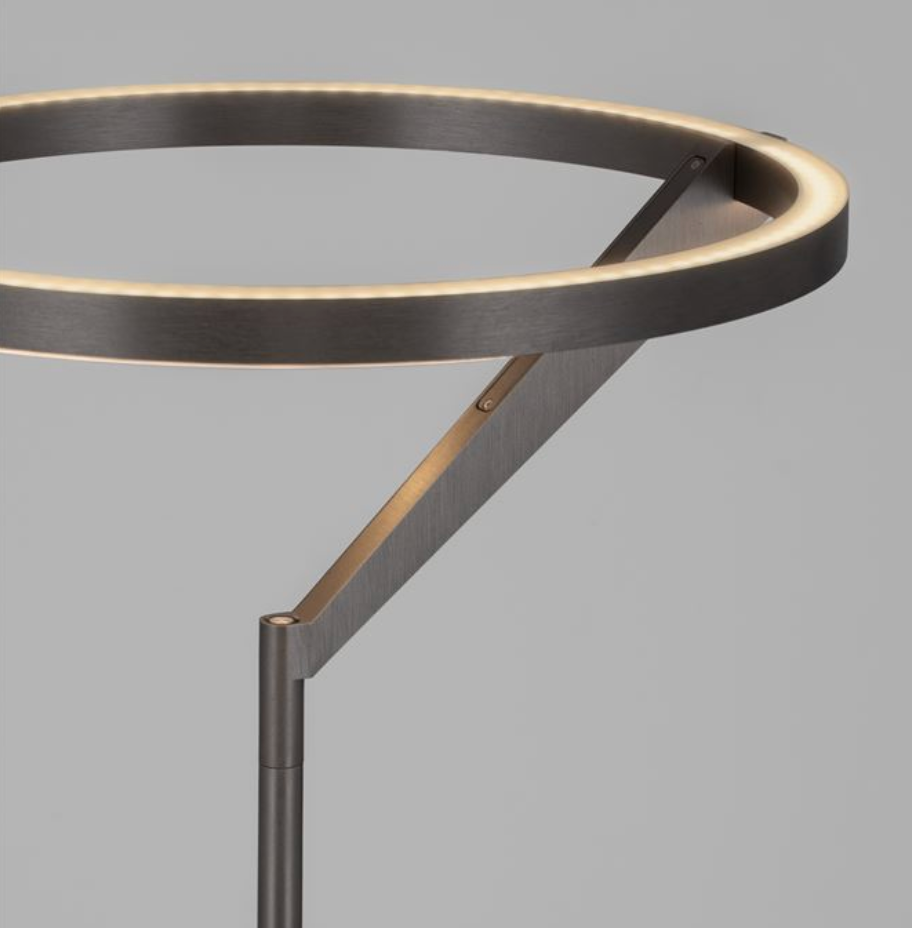 NL TILEA Brushed Nickel Touch Dimmable Floor Light - ID 14523