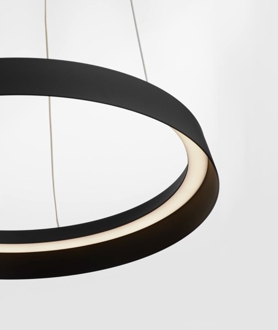 NL Ormie Sandy Black Ring Pendant 45cm - ID 14607