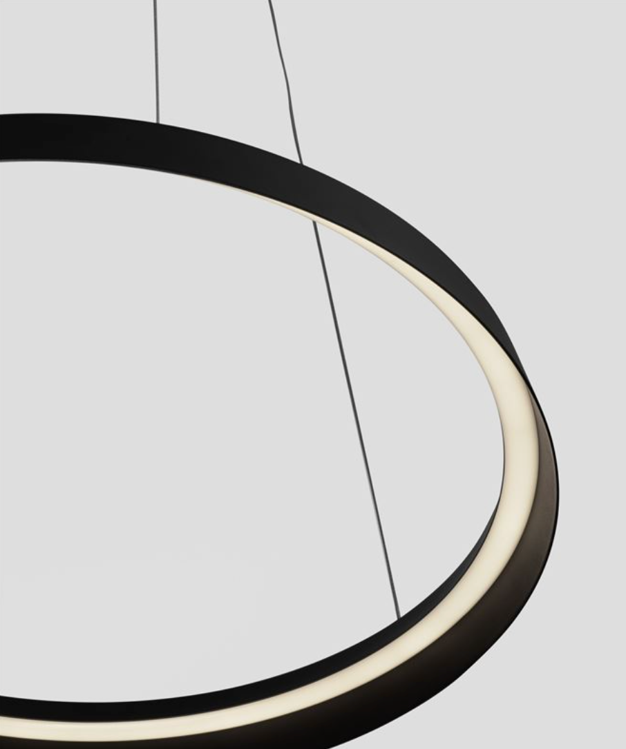 NL Ormie Sandy Black Ring Pendant 60cm - ID 14610