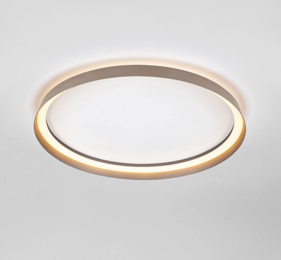 NL Ormie Champagne Brown Round Semi Flush Ceiling Light 60cm - ID 14623