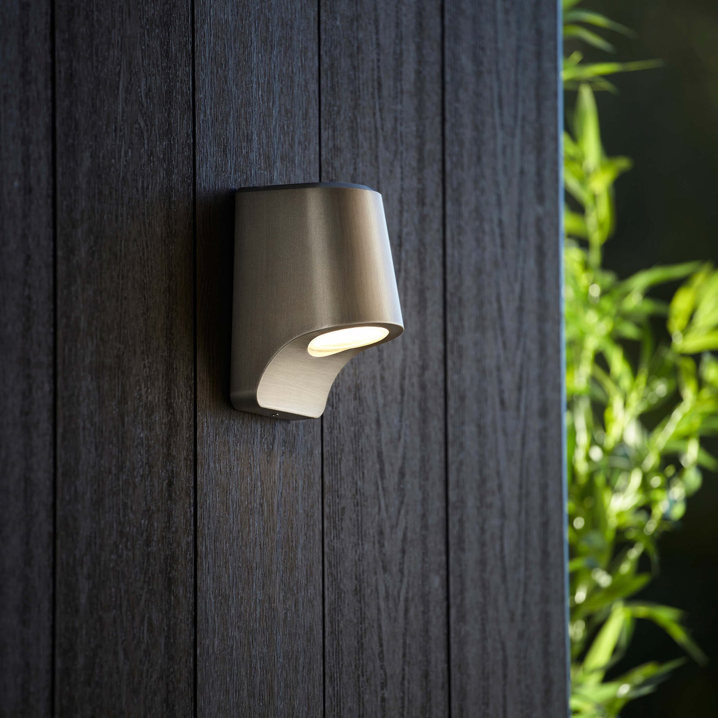 Aged Pewter Die Cast IP44 Led Wall Light With Frosted Glass -  ID 12504
