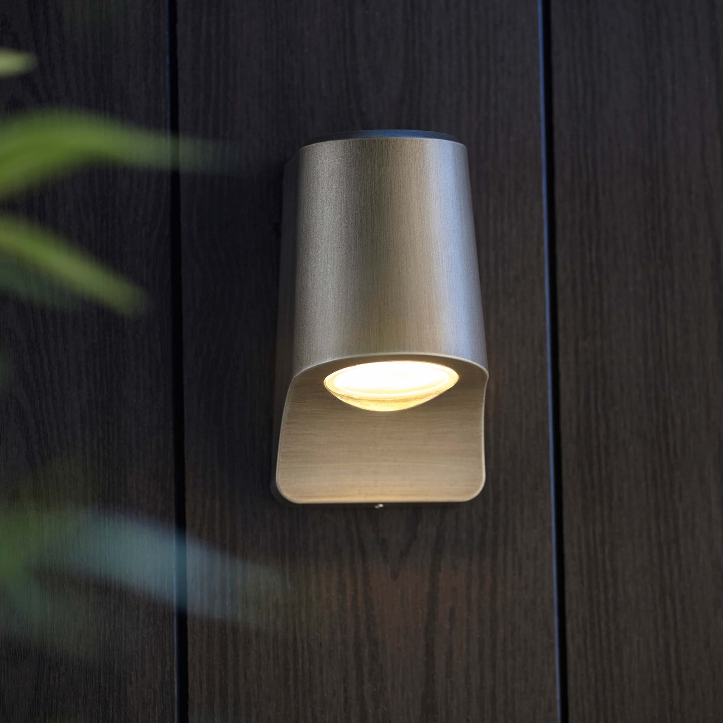 Aged Pewter Die Cast IP44 Led Wall Light With Frosted Glass -  ID 12504