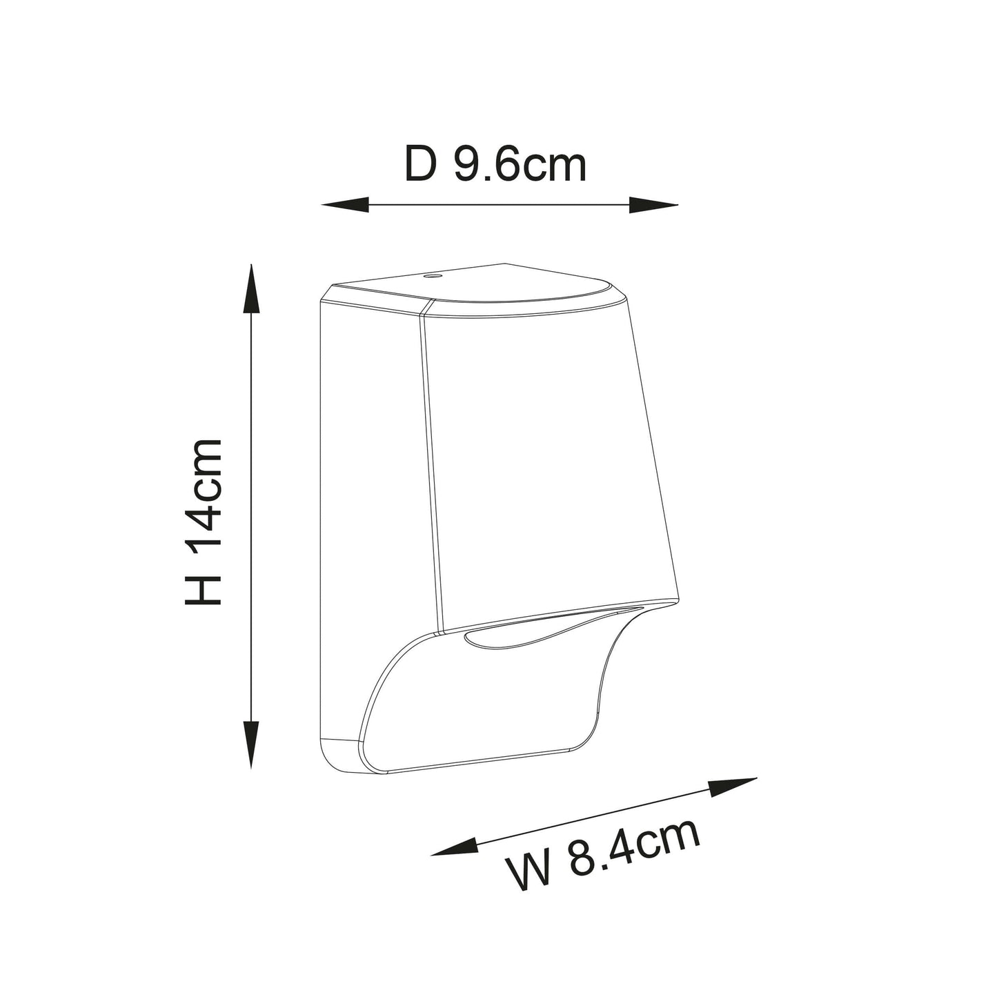 Aged Pewter Die Cast IP44 Led Wall Light With Frosted Glass -  ID 12504