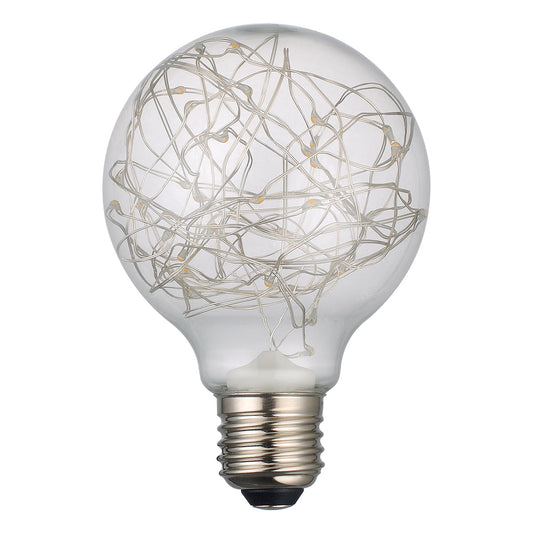 Star Effect Globe Lamp Warm White 2W LED E27 - ID 9690