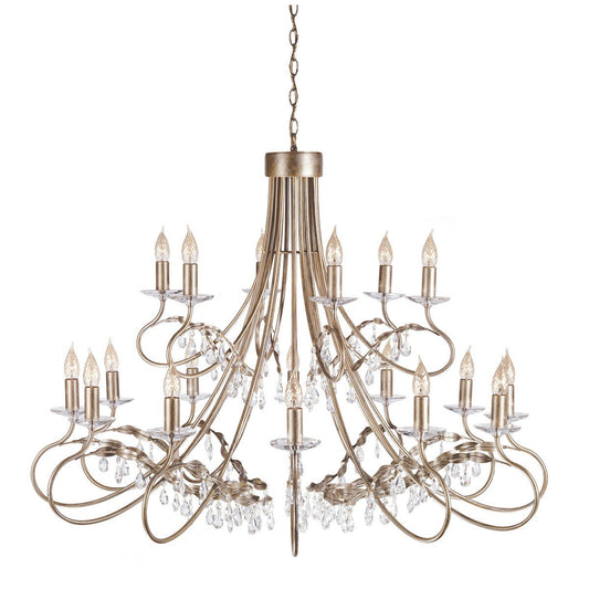 Christina 18 Arm Chandelier Silver/Gold - London Lighting - 1