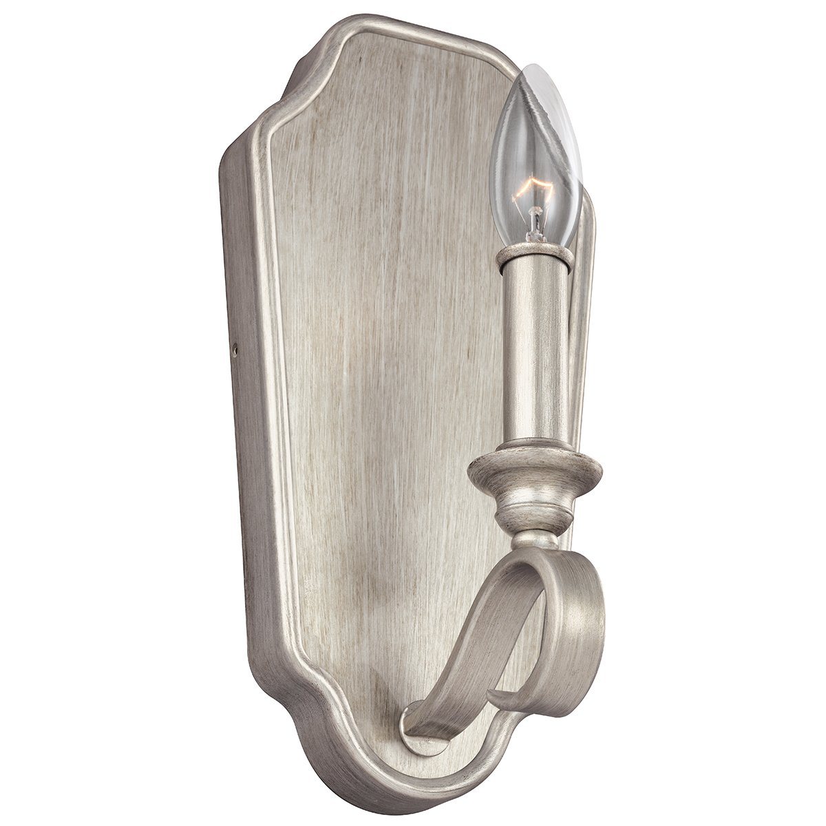 DeWitt One Light Sunrise Silver Wall Light