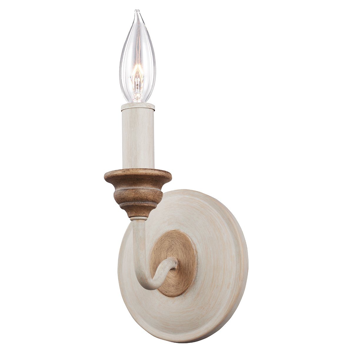 Chalk Washed/ Beachwood Wall Light