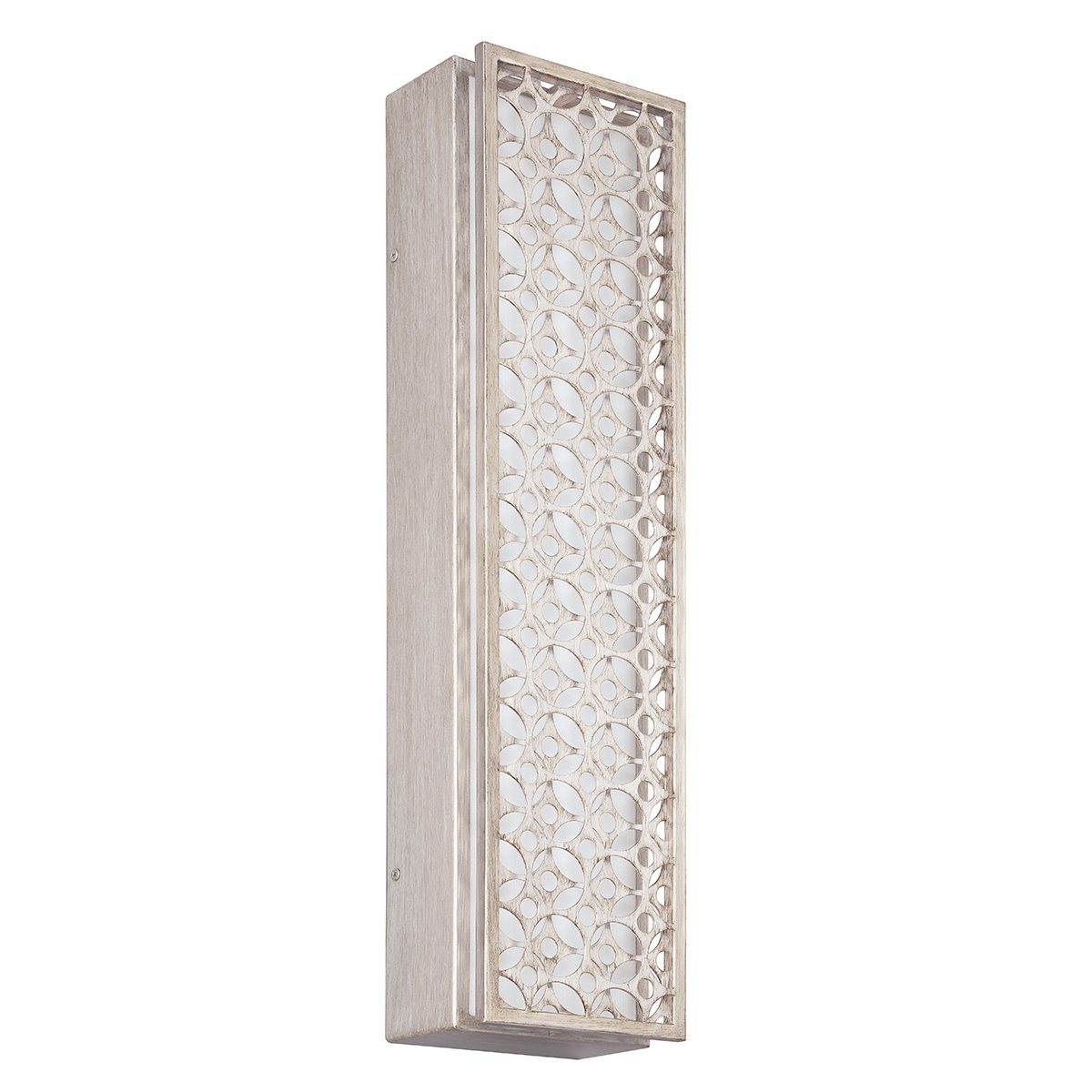 Four Light Silver LED Wall Light