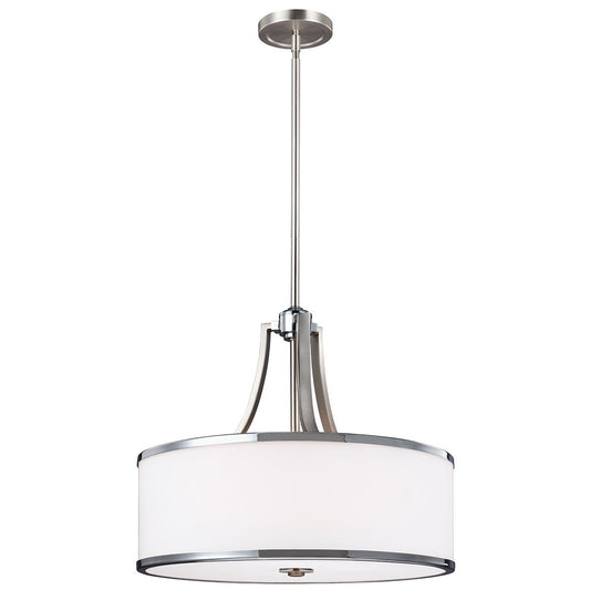 Satin Nickel Drum Pendant