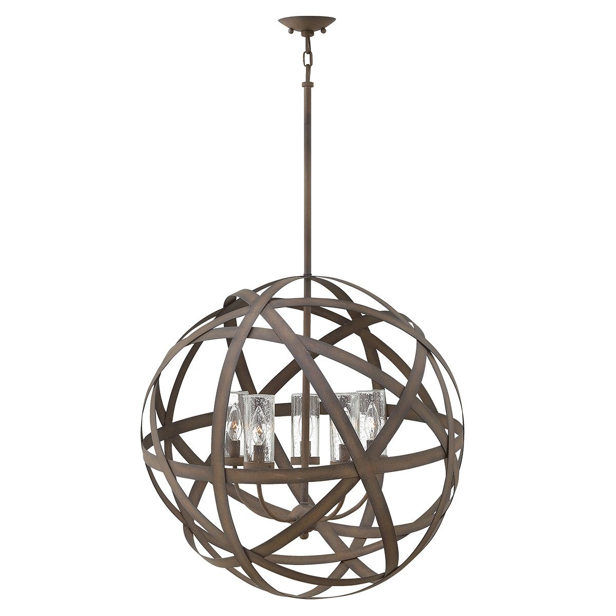Five Light Vintage Iron Outdoor Chandelier