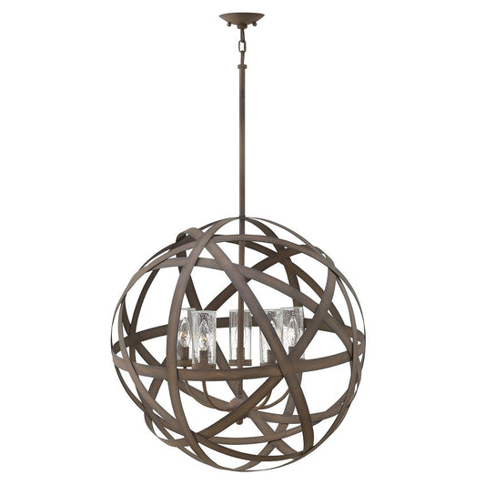 Five Light Vintage Iron Outdoor Chandelier