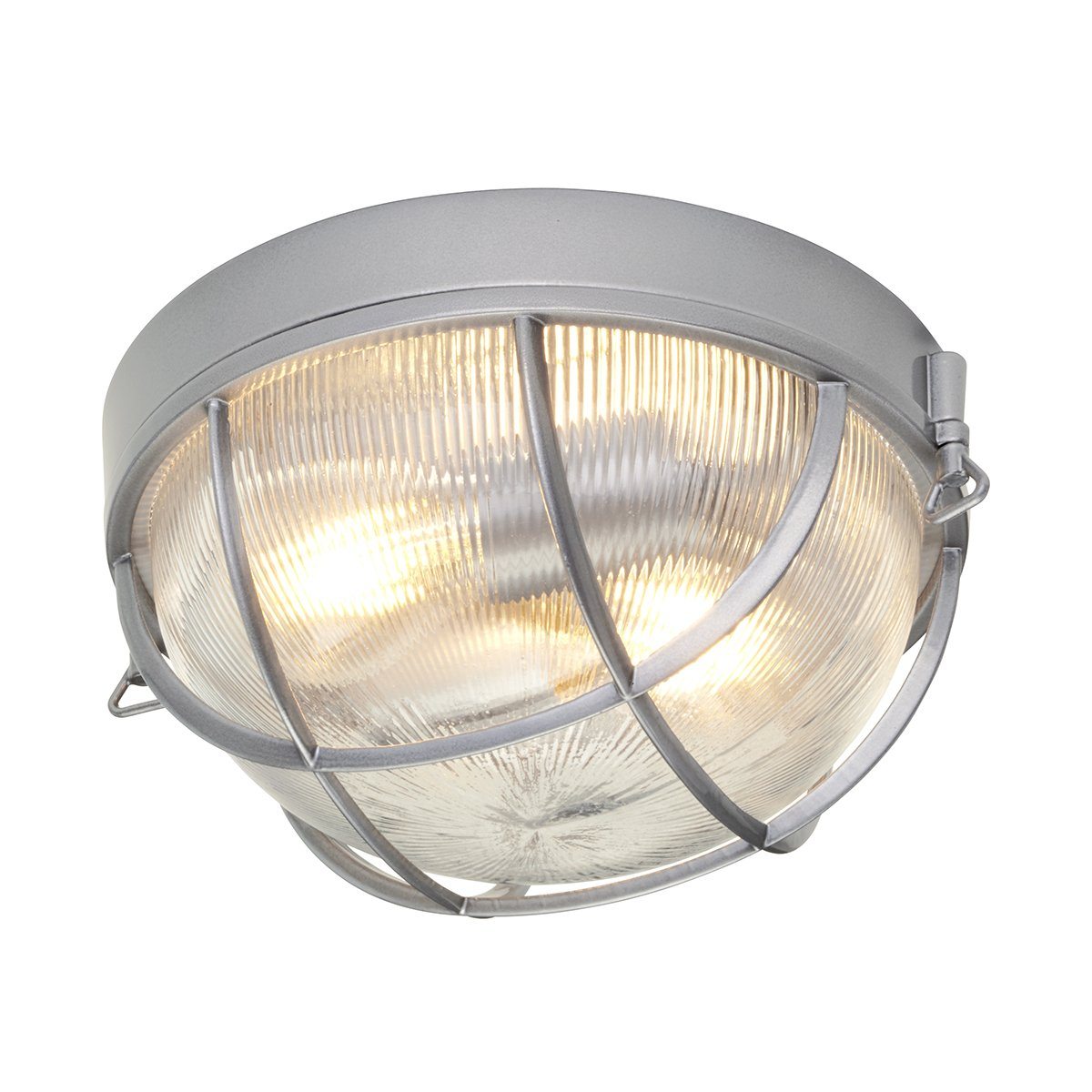 Two Light Hematite Flush Mount