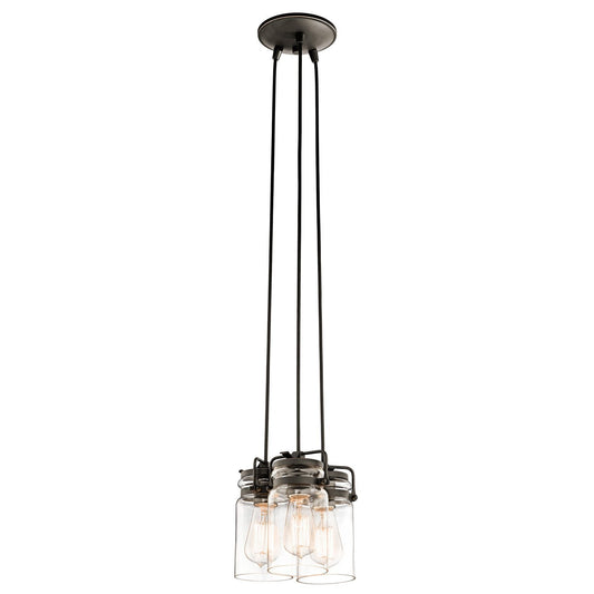 Brinley Three Light Olde Bronze Pendant Light