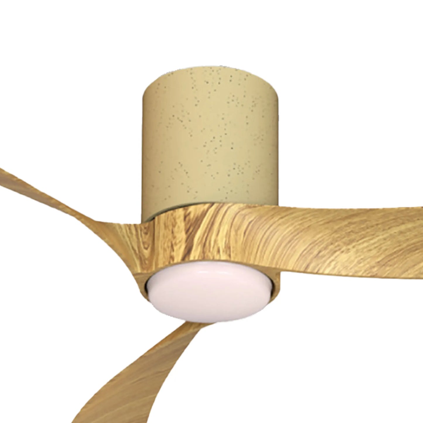 COL 132cm Ceiling Fan in White Ceramic with Fair Wood Blades - ID 14690