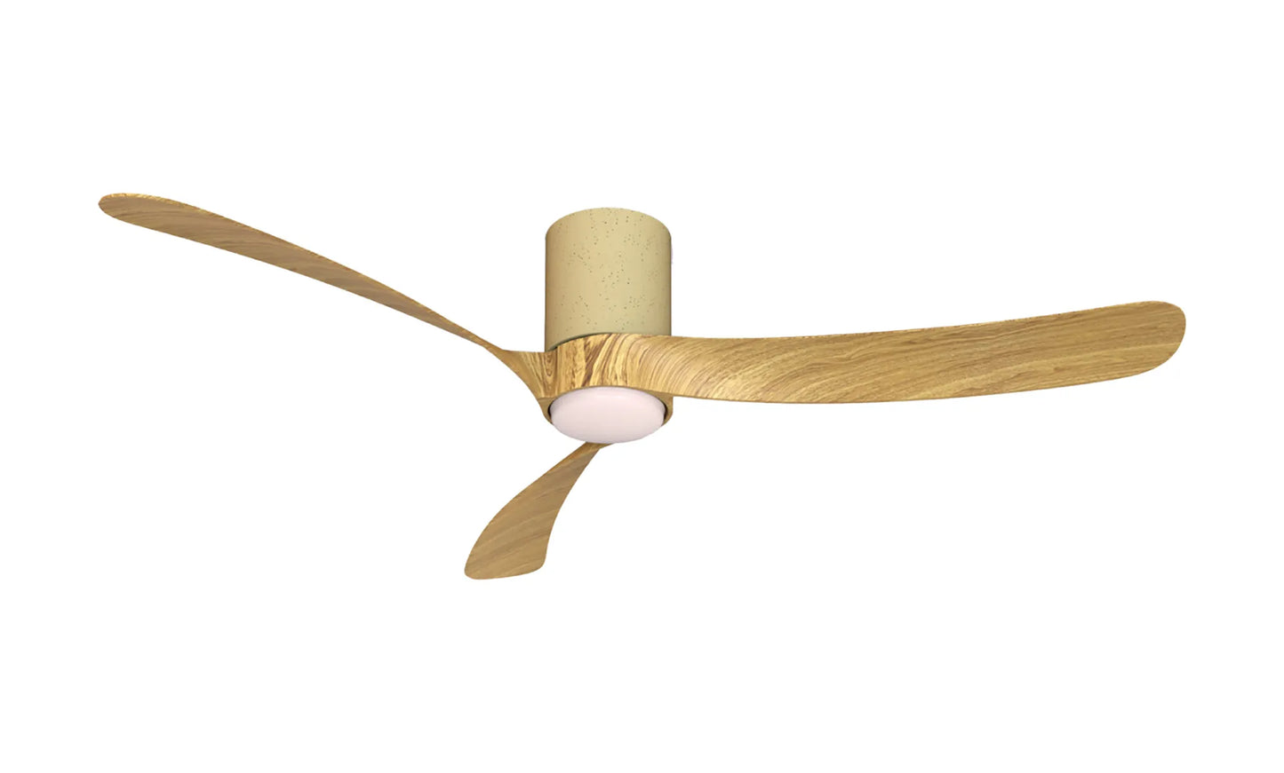 COL 132cm Ceiling Fan in White Ceramic with Fair Wood Blades - ID 14690