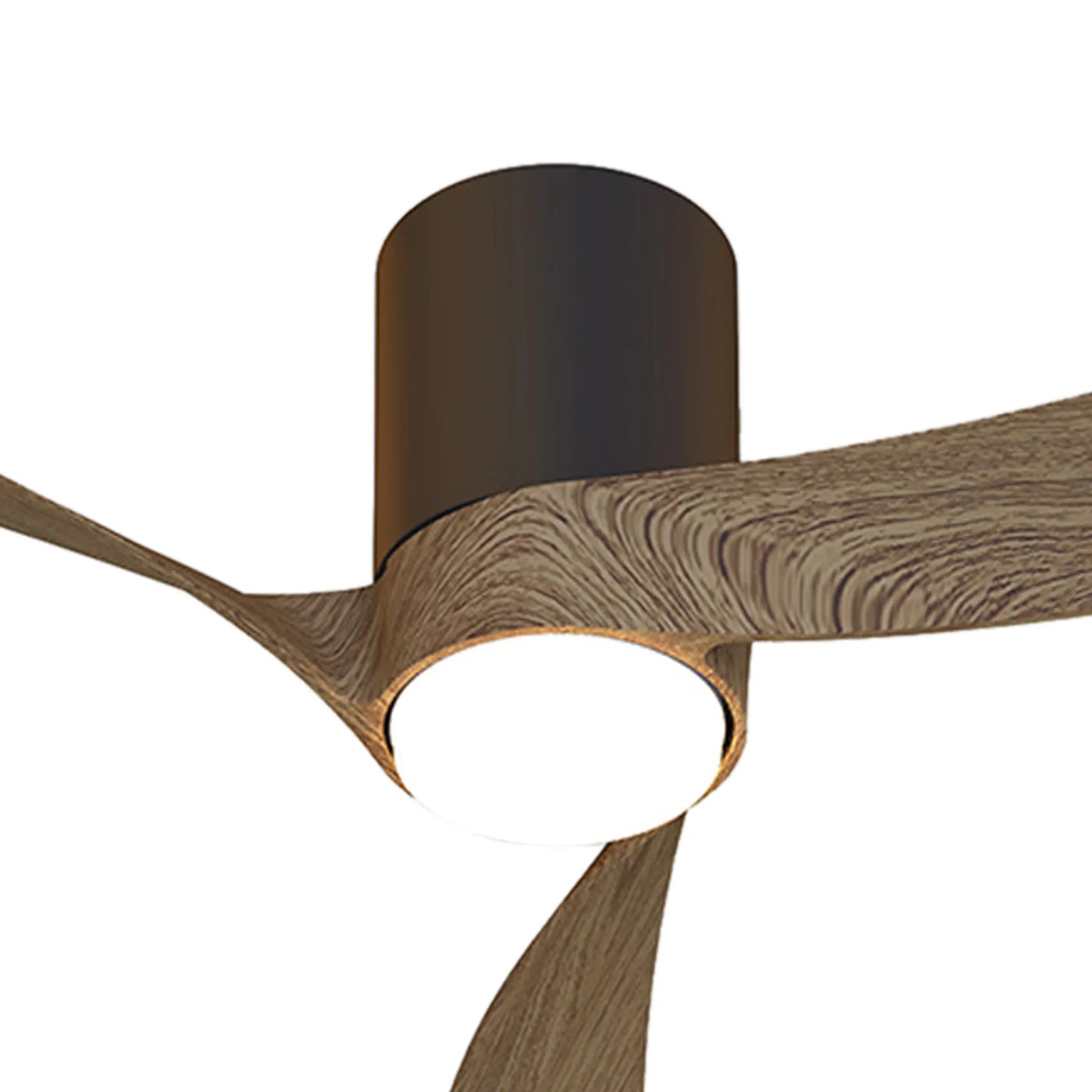 COL 132cm Ceiling Fan in Black with Walnut Wood Blades - ID 14697
