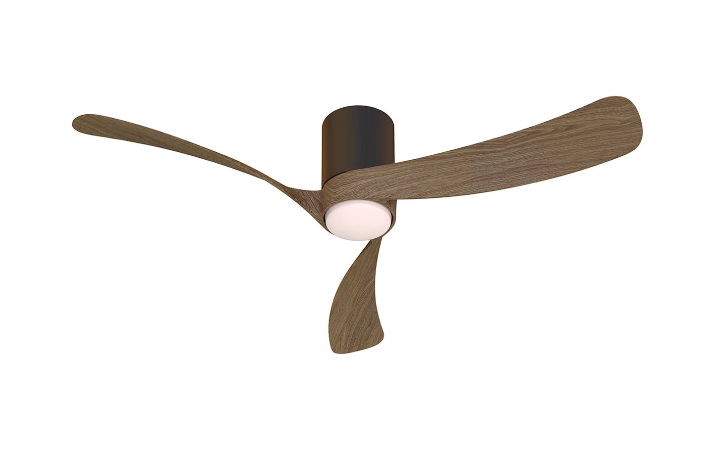 COL 120cm Ceiling Fan in Black with Walnut Wood Blades - ID 14689