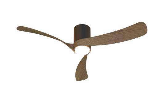 COL 120cm Ceiling Fan in Black with Walnut Wood Blades - ID 14689