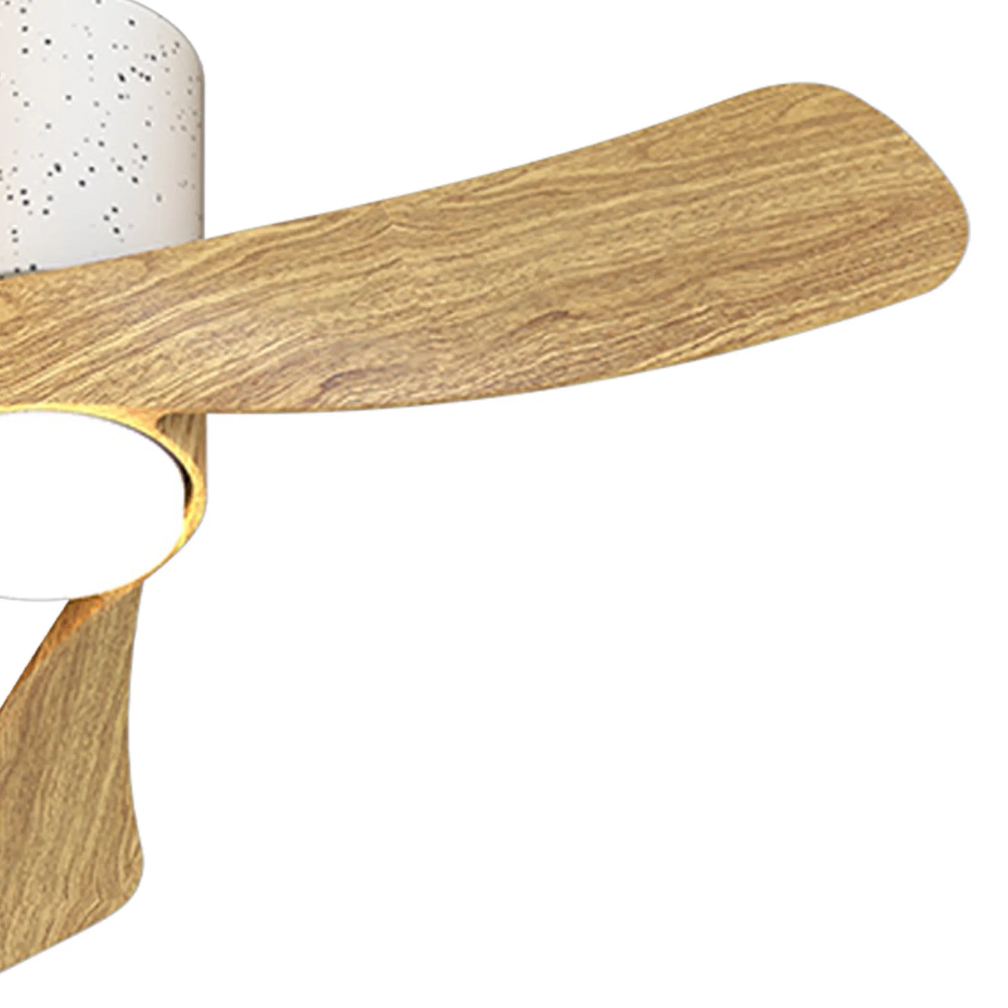 COL 72cm Ceiling Fan in White with Fair Wood Blades - ID 14680