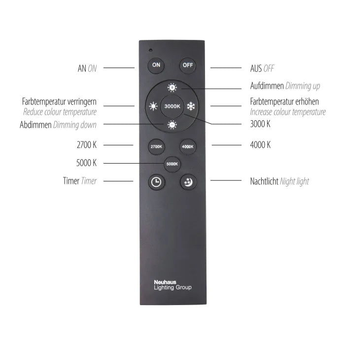 Remote Controlled 70cm Ring Wall/Ceiling Light