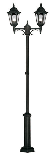 Parish Twin Post Black - London Lighting - 1