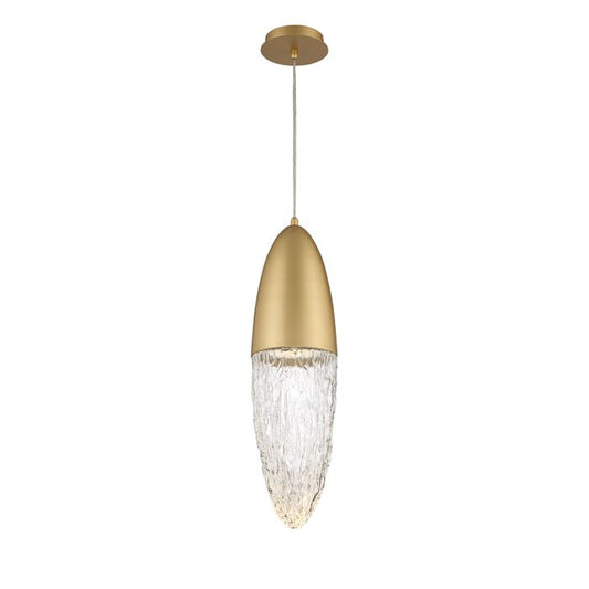 ECR Hand Blown Textured Glass Pendant - ID 14533