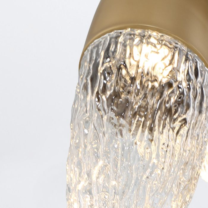 ECR Hand Blown Textured Glass Pendant - ID 14533
