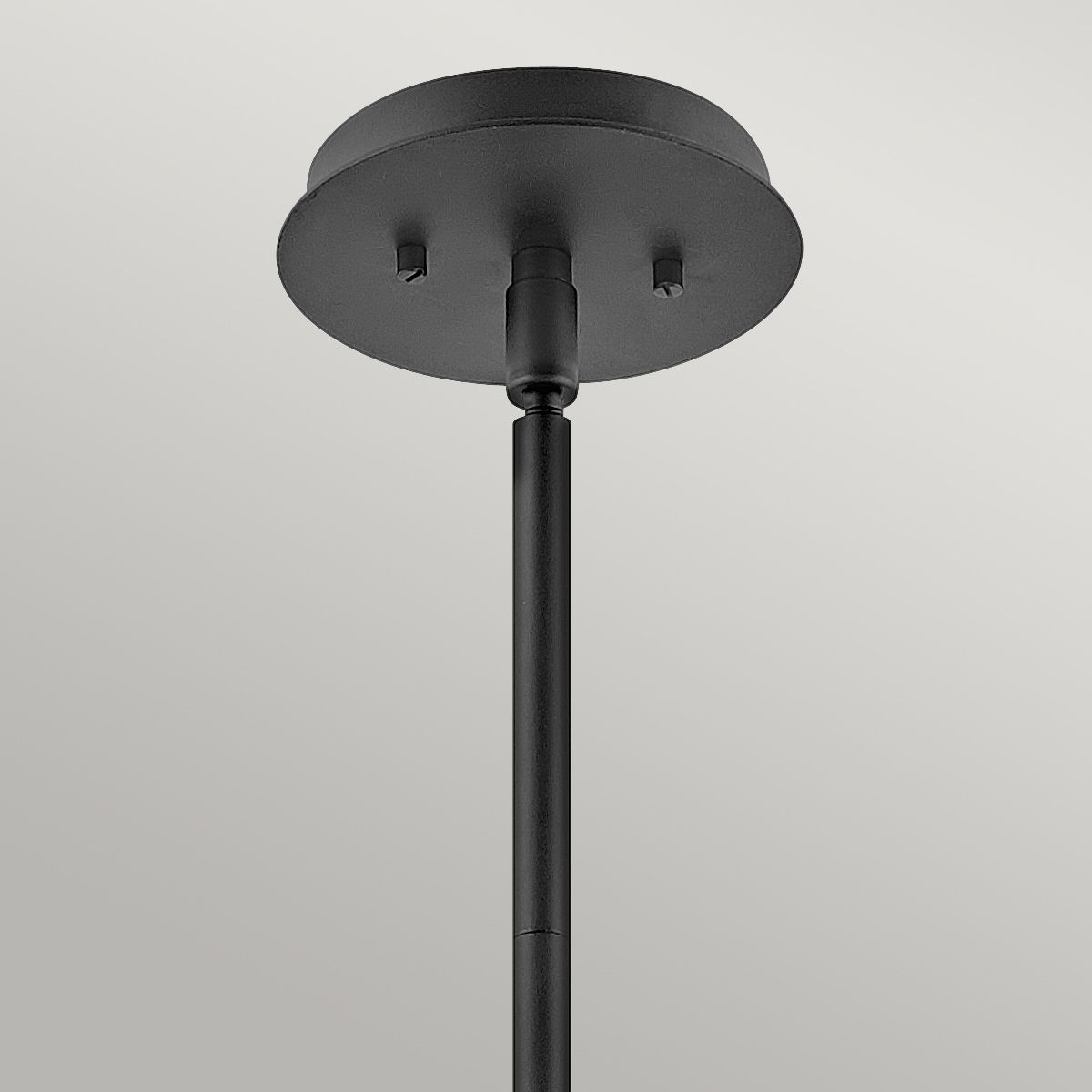 LOT Single Pendant in Black with Layered Clear Glass - ID 13669